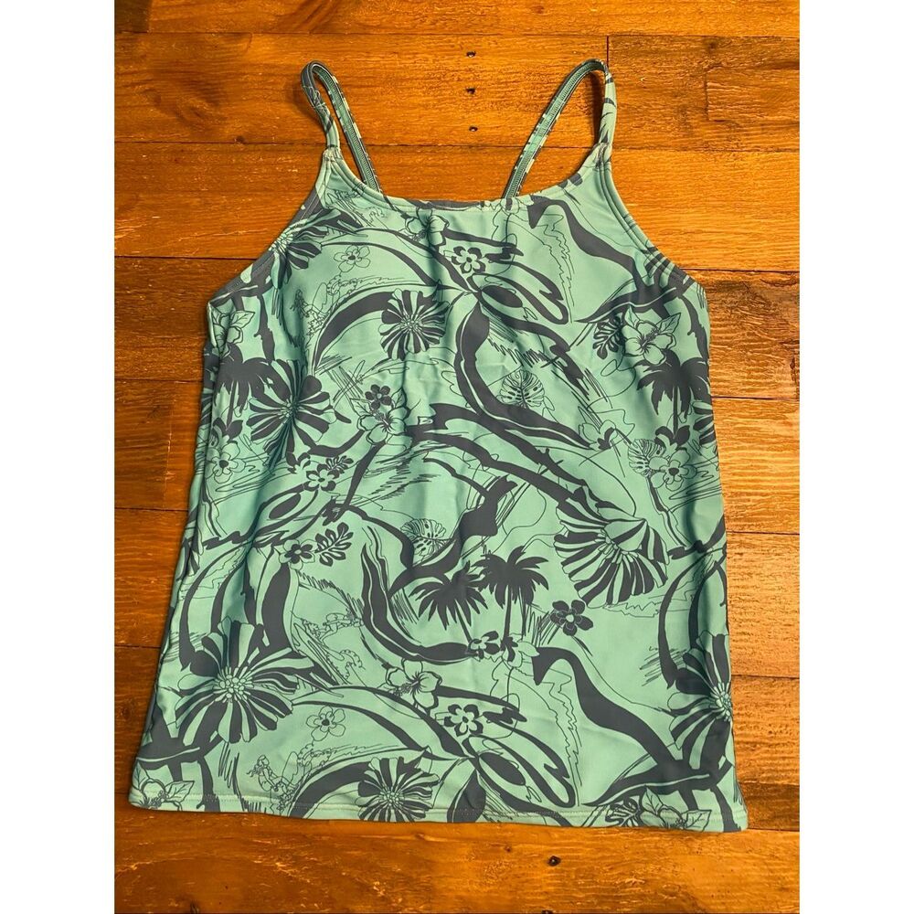 Athleta Girl XXL/16 Surf girl tankini top swimwear blue